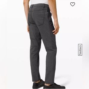 NWT - Men’s Lululemon ABC Classic, Tech Canvas - Size 36, 32”L, Heather Black